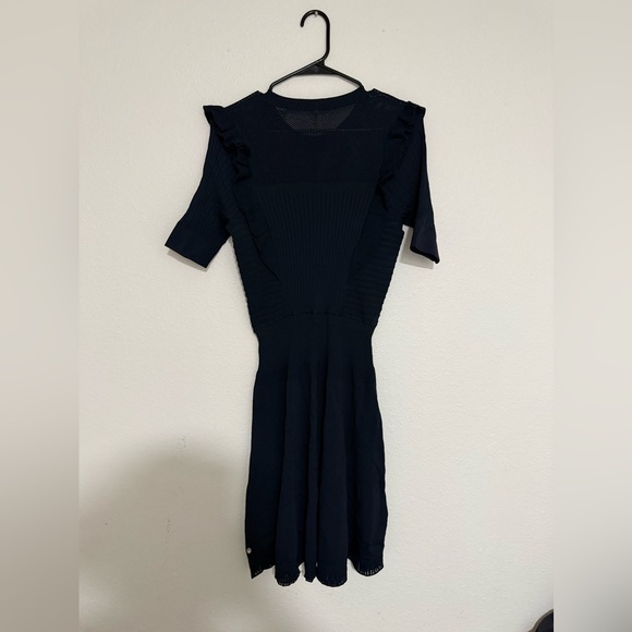 Scotch & Soda Navy Knit Circle Skirt with Flared Hem - Picture 2 of 6